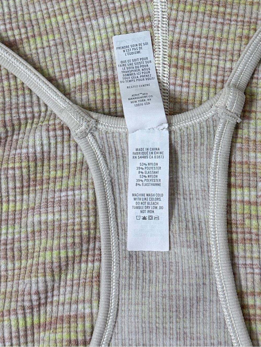Aerie Offline Off-Duty Pointelle Racerback Ribbed Romper - Picture 7 of 7